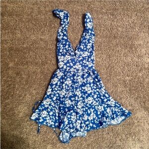 Floral Blue Romper
